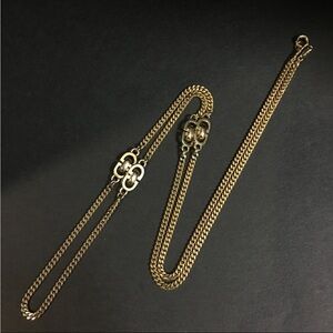 Christian Dior Gold Tone Long Chain Necklace/8BG0356